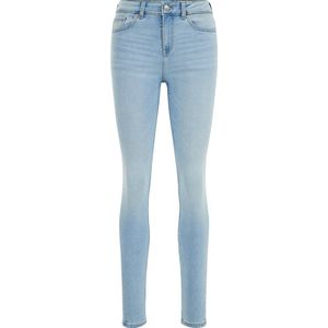 WE Fashion Dames mid rise superskinny jeans met superstrech