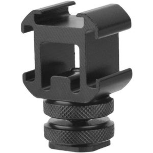 Hot Shoe Mount Adapter Triple Hot Shoe Base Mount Verleng de houder Hot Shoe Connector voor LED-videolicht van de microfoonmonitor