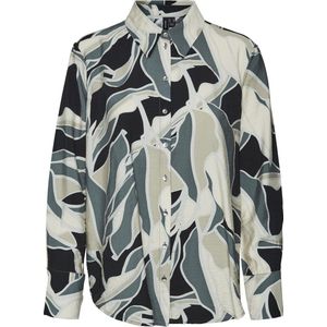 VERO MODA VMBELINE BEA LS LONG SHIRT WVN GA Dames Blouse - Maat L