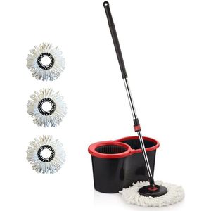 ApexArte® Dwijl en Emmer Set - Dweilsysteem - Dweilen & Vloerwissers - Zwart