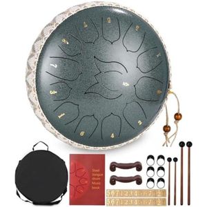 PolkaHome Tongue Drum - Steel Tongue Drum - Tongdrum - Steel Drum - Klankschaal - Handpan - Handpan Drum