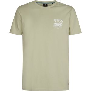 Petrol Industries - Heren Backprint T-shirt Bayfrontstone - Groen - Maat M