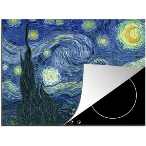 KitchenYeah® Inductie beschermer 70x52 cm - Sterrennacht - Schilderij - Oude meesters - Vincent van Gogh - Kookplaataccessoires - Afdekplaat voor kookplaat - Inductiebeschermer - Inductiemat - Inductieplaat mat