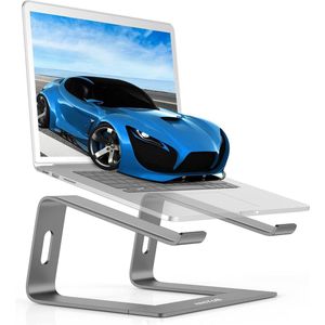Demonteerbare laptopstandaard met ventilatie - notebookstandaard voor laptops (10-15.6 inch) MacBook Pro/Air HP Dell Lenovo Samsung Acer HUAWEI MateBook (Grijs)