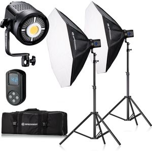 Bresser COB LED-lamp - BR-80SL 80W - Dual Kit - Geschikt voor Fotostudio