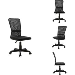 vidaXL Bureaustoel - Bureaustoelen - Stoel - Stoelen - Kantoorstoel 44x52x100 cm mesh stof zwart