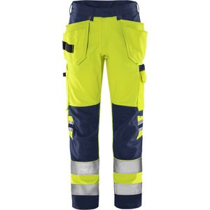 Fristads High vis Green werkbroek klasse 2 2641 GPLU - Hi-Vis geel/marineblauw - C66