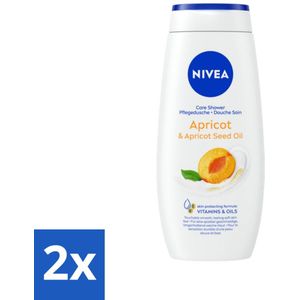 Nivea - Douchegel - Soft Apricot - Huidbeschermend - 250 ml - Voordeelverpakking - 2 stuks