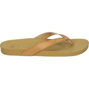 Reef CUSHION COURT NATURAL - Volwassenen Dames slippers - Kleur: Cognac - Maat: 40