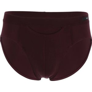 HOM Tencel soft comfort mini briefs HO1 (1-pack) - heren slip met horizointale gulp - bordeaux - Maat: XL