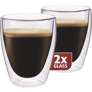 Maxxo Koffieglazen - Dubbelwandig - 235ml - 2 stuks