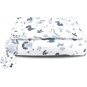 Baby & Peuter Dekbedset met Print Dino 135x100 cm + Kussen 40x60 cm - Wasbaar Dekbed