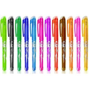 Uitwisbare pennen- 12 stuks- Diverse kleuren- Uitwisbare pen- Erasable pen- Uitwisbaar- Uitgumbaar- Rollerball pen- Gumbaar- Wisbaar- Uitwisbare inkt