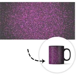 Magische Mok - Foto op Warmte Mokken - Koffiemok - Paars - Roze - Patronen - Abstract - Magic Mok - Beker - 350 ML - Theemok