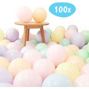 Pastel Ballonnen - 100 Stuks - Kleuren Mix