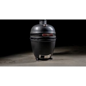 XL Kamado BBQ 23″, Grill Bill Pro II Solo - Supercompleet - Houtskoolmand - Multilevel System met gietijzeren en RVS roosters - Aslade