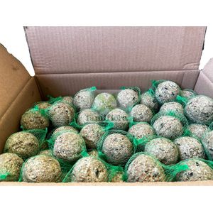 Mezenbollen 100 stuks met net - Vetbollen - Vogelvoer - 100x90gram