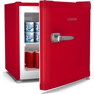 Klarstein Irene retro Koel- vriescombinatie - 31 liter - Vriezer & koelkast - Zuinig - Rood
