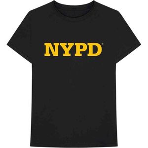 New York City - NYPD Text Logo Heren T-shirt - L - Zwart