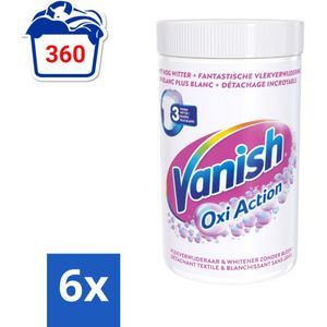 Vanish Oxi Action - Vlekkenverwijderaar Poeder - Zonder Bleek - Witte Was - 1.5 Kg - Voordeelverpakking - 6 stuks