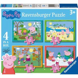 Ravensburger puzzel Peppa Pig: 4 seizoenen - 12+16+20+24 stukjes