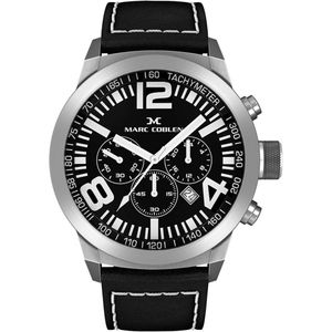 Marc Coblen XXL Chronograaf Horloge met Verwisselbare Lunette en Horlogeband - MC50S2 Staal - 50mm