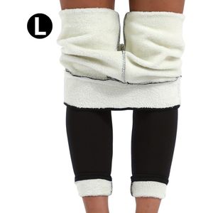 Livano Winter Panty - Gevoerde Panty - Fleece panty - Legging Thermo Panty - Warme Panty - Elastisch - Hoge Taille - Maat L - Zwart