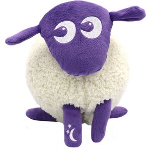 Ewan het Droomschaap - paars - deluxe - Baby Knuffel met Muziekdoosje - witte ruis - huilsensor - hartslag - 5 melodieën