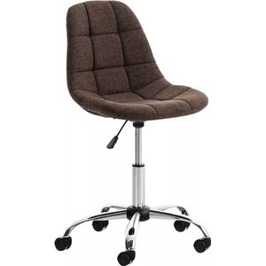 In And OutdoorMatch Werkkruk Keshaun - Bruin - Voor volwassenen - Op wieltjes - Stof - Ergonomische bureaustoel - In hoogte verstelbaar