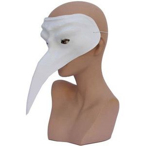 Wit plastic Venetiaans snavelmasker
