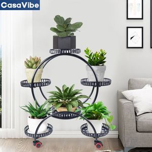 CasaVibe Plantenrek – Plantentafel – Plantenstandaard / Plantenhouder – Voor Binnen en Buiten – Bamboe - Hout