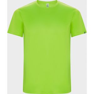 Fluorescent Groen kinder unisex sportshirt korte mouwen 'Imola' merk Roly 4 jaar 98-104