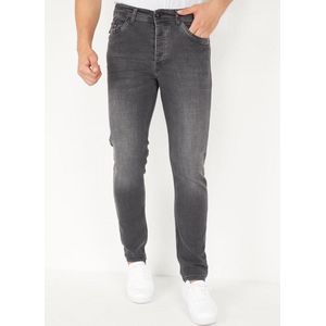 Mannen Spijkerbroek Stretch Regular Fit Jeans - DP18- Grijs