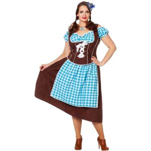 Lange dirndl jurk (grote maten) Julia