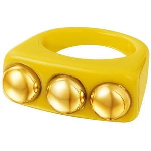 yehwang candy ring 3 studs geel