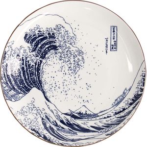 Tokyo Design Studio – Hokusai – Blauw/Wit Bord – 18,3cm