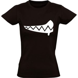 Monster teeth Dames t-shirt | monster | gebit | tanden | tandarts | cadeau | Zwart