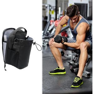 Sporttas - Geïsoleerde waterfles crossbodytas - Met telefoonvak - Met handvat en schouderband - Crossbodytas - Goed voor sportschool/reizen en wandelen - Unisex - Wandel-, sportschool- en yogatas - Grote capaciteit - Stijlvol en lichtgewicht - Zwart