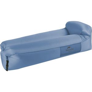 Opblaasbare ligstoel, waterdichte opblaasbare bank met draagbare rugzak, opblaasbed voor reizen, camping, zwembad (blauw)
