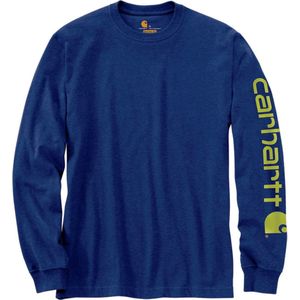 Carhartt T-Shirt - Lange Mouw - Sleeve Logo - Dark Cobalt Blue