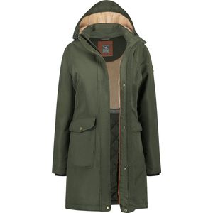 MGO Suzan Dames Winterjas - Waterdicht en Winddicht - Parka met Teddy voering - Donkergroen - Maat XXL