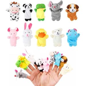 Vingerpluche Dieren Vingerpoppen - Set van 20 Stuks - Leuke Geschenken voor Jongens en Meisjes - Perfect voor Kinderfeestjes en als Paaseieren Knuffel