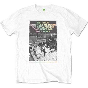 The Beatles - Rooftop Songs Gradient Heren T-shirt - 2XL - Wit