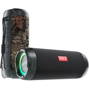 Smart-Shop Mifa Wildrod Portable Bluetooth Speaker - Outdoor Camping Speaker, Bluetooth 5.3 Streaming, IP67 Waterdicht En Stofdicht - Zwart