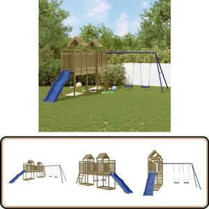 vidaXL Speelhuis met Schommel en Glijbaan Speelhuis - Speelhuizen - Buitenspeelsets - Speelset