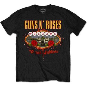 Guns N' Roses Heren Tshirt -L- Welcome To The Jungle Zwart