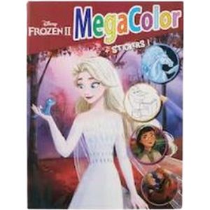 Disney Frozen 2 kleurboekje met stickers - Multicolor - Kleurboek - Papier - Disney - Anna - Elsa