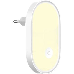 LED Plug-in Nachtlampje met Dimfunctie - Stopcontact Lampje met Sensor - Voor de Kinderkamer - Babykamer - Zacht, Warm Licht - Schemerlampje