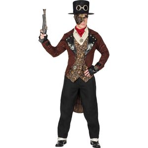 Widmann - Steampunk Kostuum - Steampunk Heer Van Stand - Man - Bruin - Medium - Carnavalskleding - Verkleedkleding