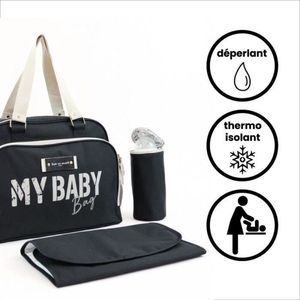 Baby op baby aan boord simpelweg babybag - Zwart